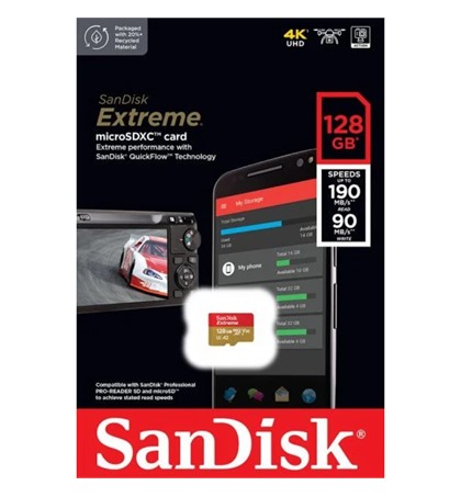 SanDisk Micro SD 128GB 190MB/s Extreme