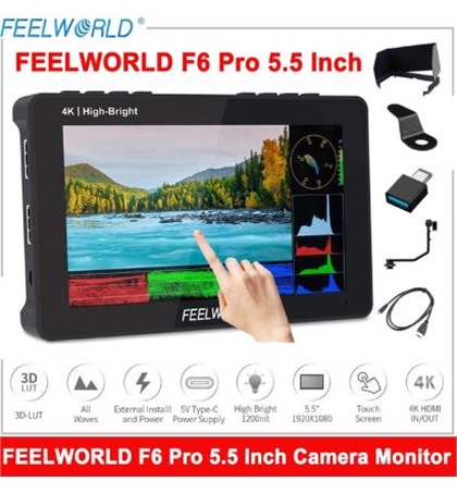 Feelworld F6 Pro 5.5" Touch Screen 4K Monitor 