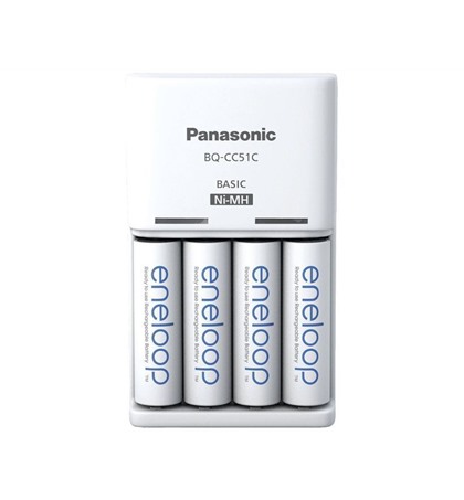 Panasonic eneloop Rechargeable AA Ni-MH Batteries with Charger ( 2000mah battery X 4)