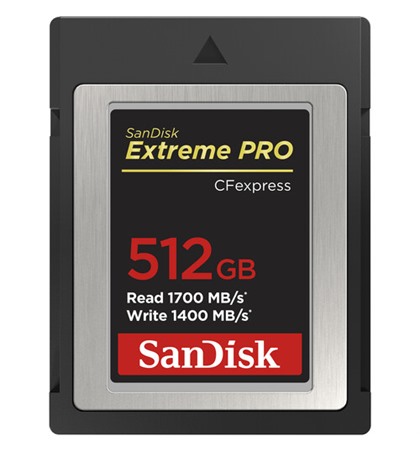 SanDisk CFexpress 512GB 1700MB/s Extreme PRO Type B