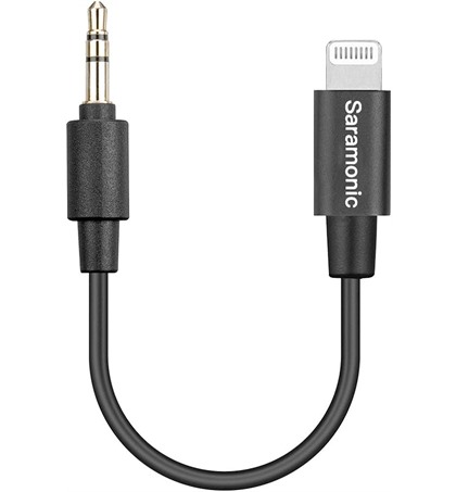 Saramonic SR-C2000 3.5mm TRS Male to Lightning Adapter Cable for Audio to iPhone (20cm)