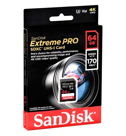 Sandisk SD 64GB 170MB/s - out of stock