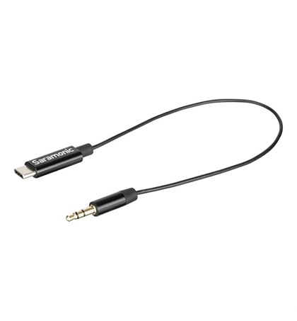 Saramonic SR-C2001 3.5mm TRS Male to USB Type-C Adapter Cable for Mono/Stereo Audio to Android (20cm)