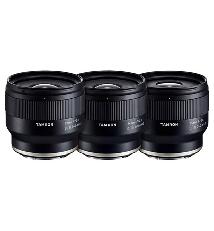 Tamron 20mm F2.8, 24mm F2.8, 35mm F2.8 for Sony 